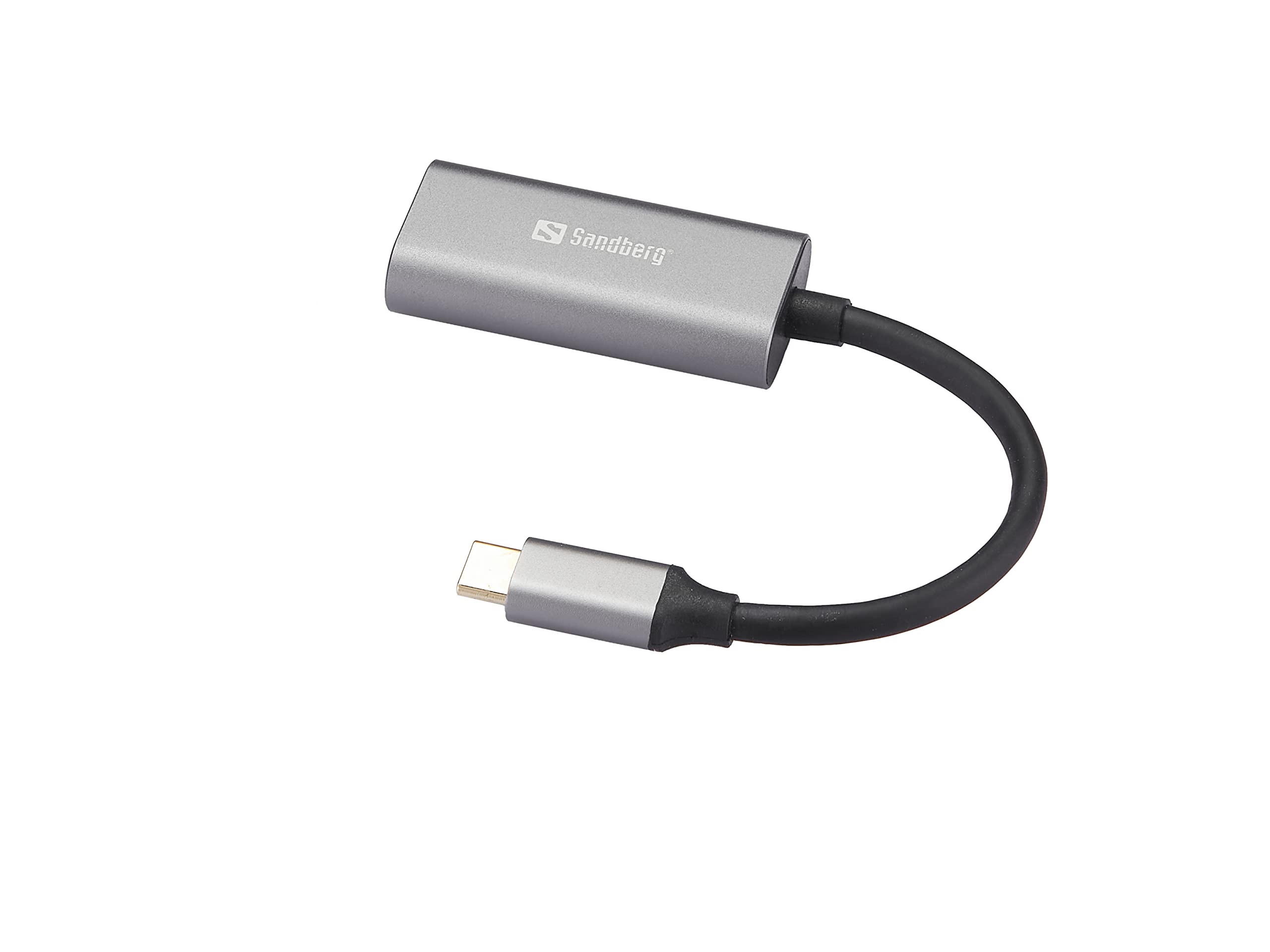 Sandberg USB-C to HDMI Adapter Cable - 4K Ultra HD Video & Audio Output - Compatible with MacBook, Chromebook, Surface Pro - Perfect for Home Office, Presentations & TV Streaming
