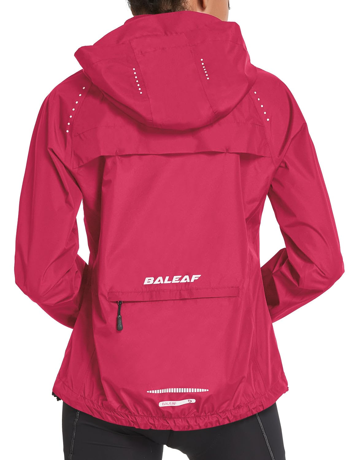 BALEAF Women's Waterproof Windbreaker Jacket - Lightweight Raincoat for Running, Cycling & Outdoor Activities | Windproof, Packable & Reflective Hooded Coat for Hiking, Commuting & Travel