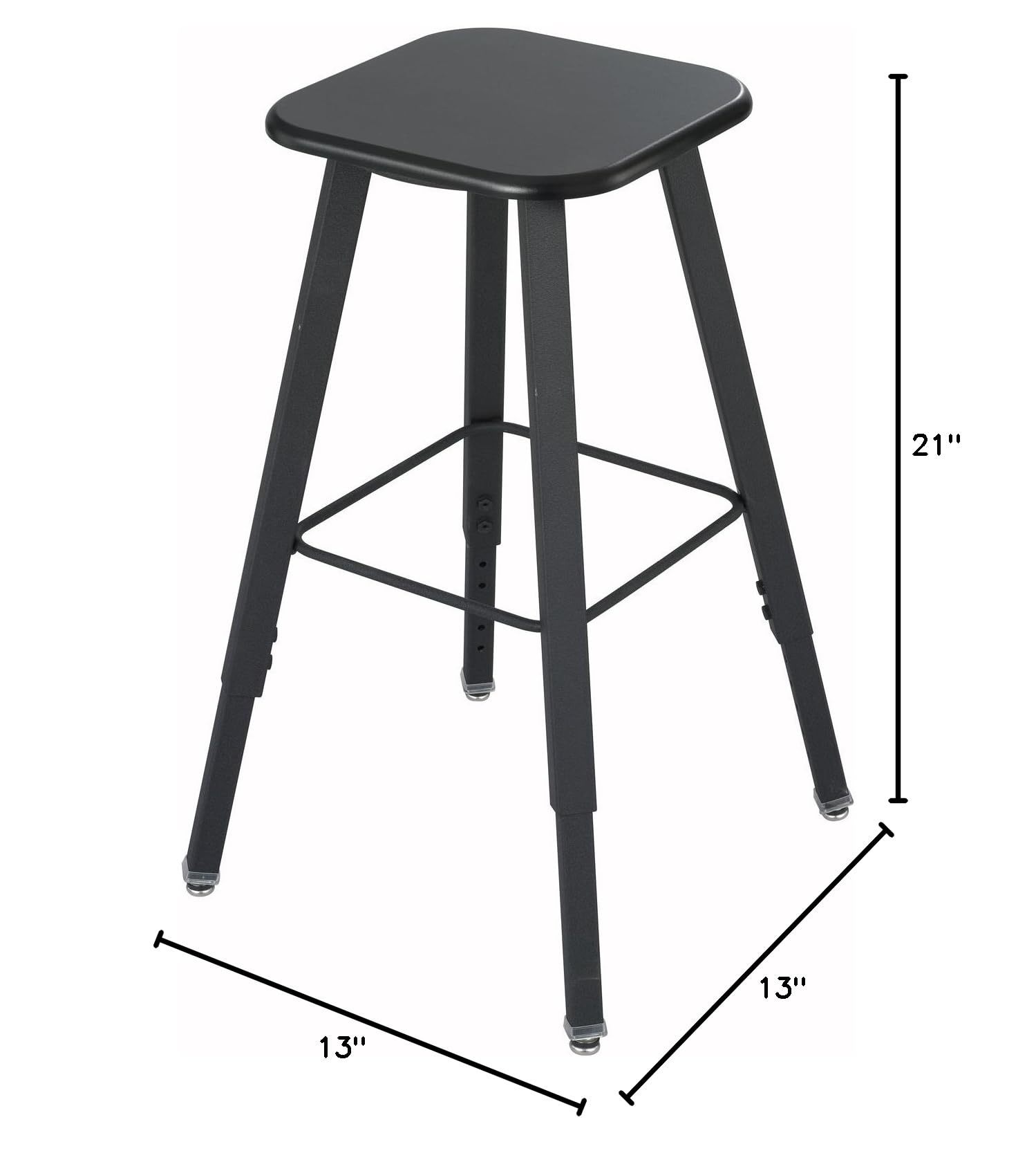 Safco Products 1205BE Black Frame Beige Seat Alphabetter Stool for Stand-Up Desk - Adjustable Height Classroom & Homeschool Chair for Kids, Teens & Adults - Perfect for Study, Work & Office Use