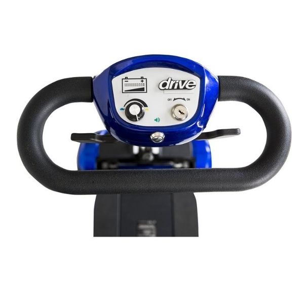 Drive Medical ZooMe Auto Flex Folding Travel Scooter - Lightweight Mobility Scooter for Adults & Seniors - Perfect for Airports, Shopping Malls & Outdoor Adventures