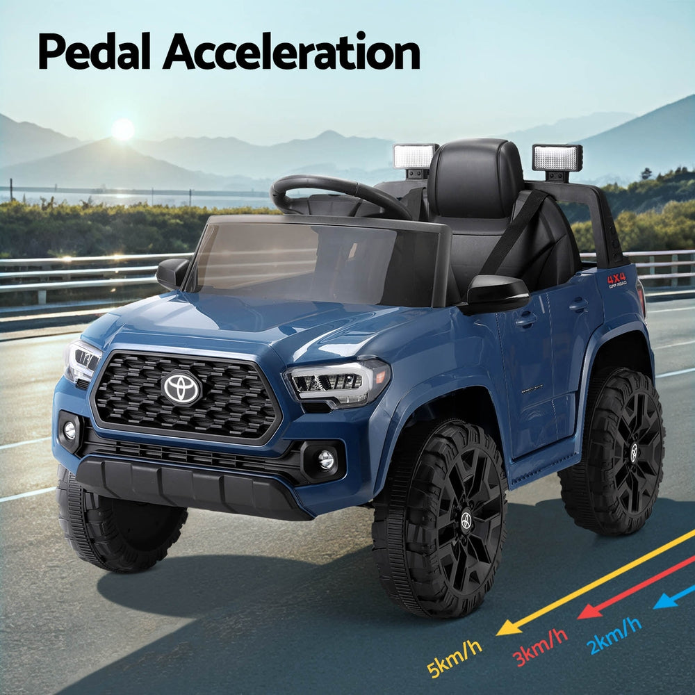 12V Kids Electric Ride-On Car - Toyota Tacoma Off-Road Style, Remote Control, Blue | Battery-Powered Toy Vehicle for Boys & Girls | Outdoor Play, Backyard Fun, Birthday Gift