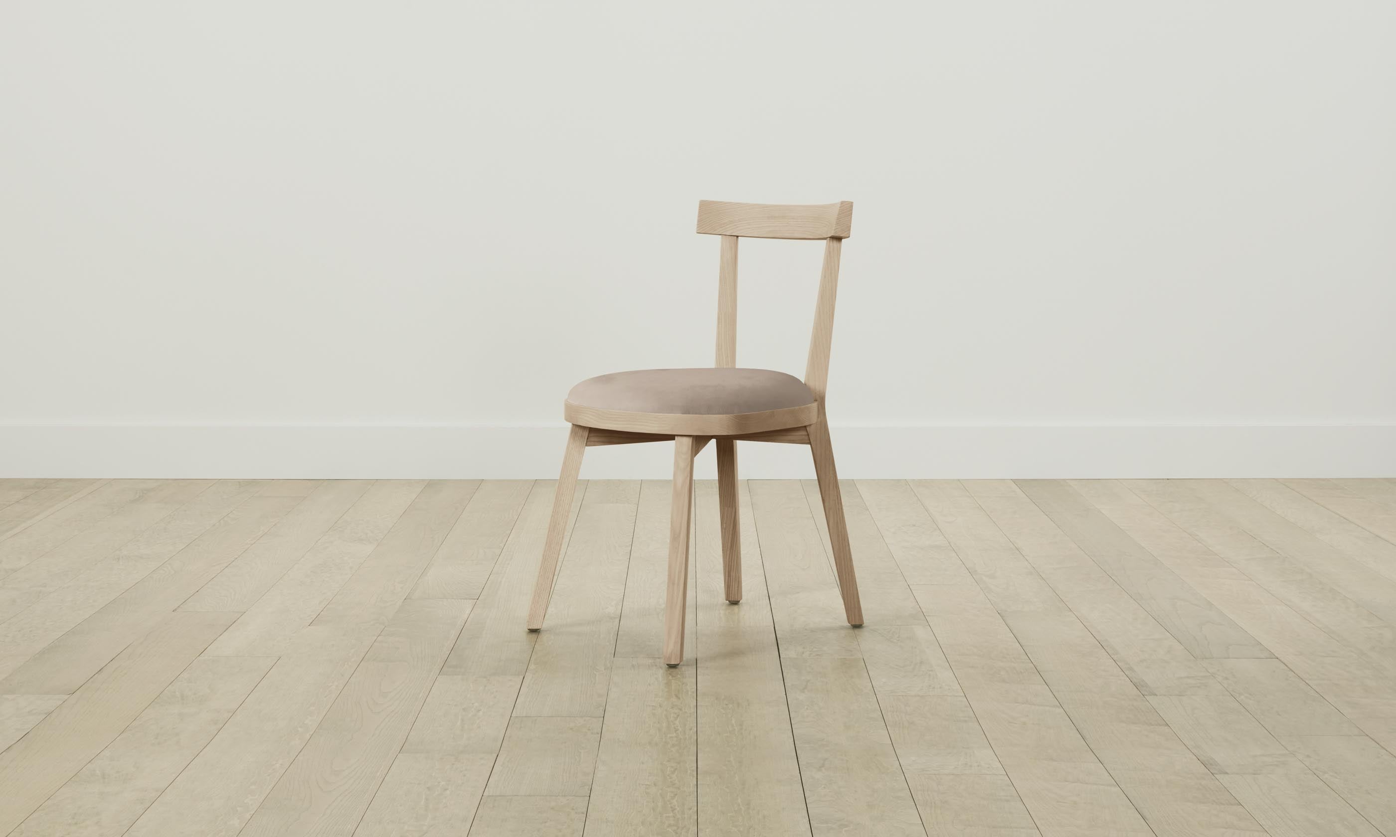 Allen Dining Chair - Premium Nubuck Leather in Fawn Color - Perfect for Modern Dining Rooms, Kitchens, and Home Offices