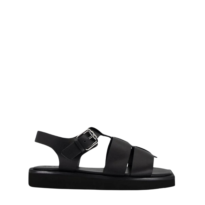 Hawkins Comfortable Black Sandals for Women - Breathable & Lightweight Summer Walking Shoes for Beach, Travel, and Outdoor Activities