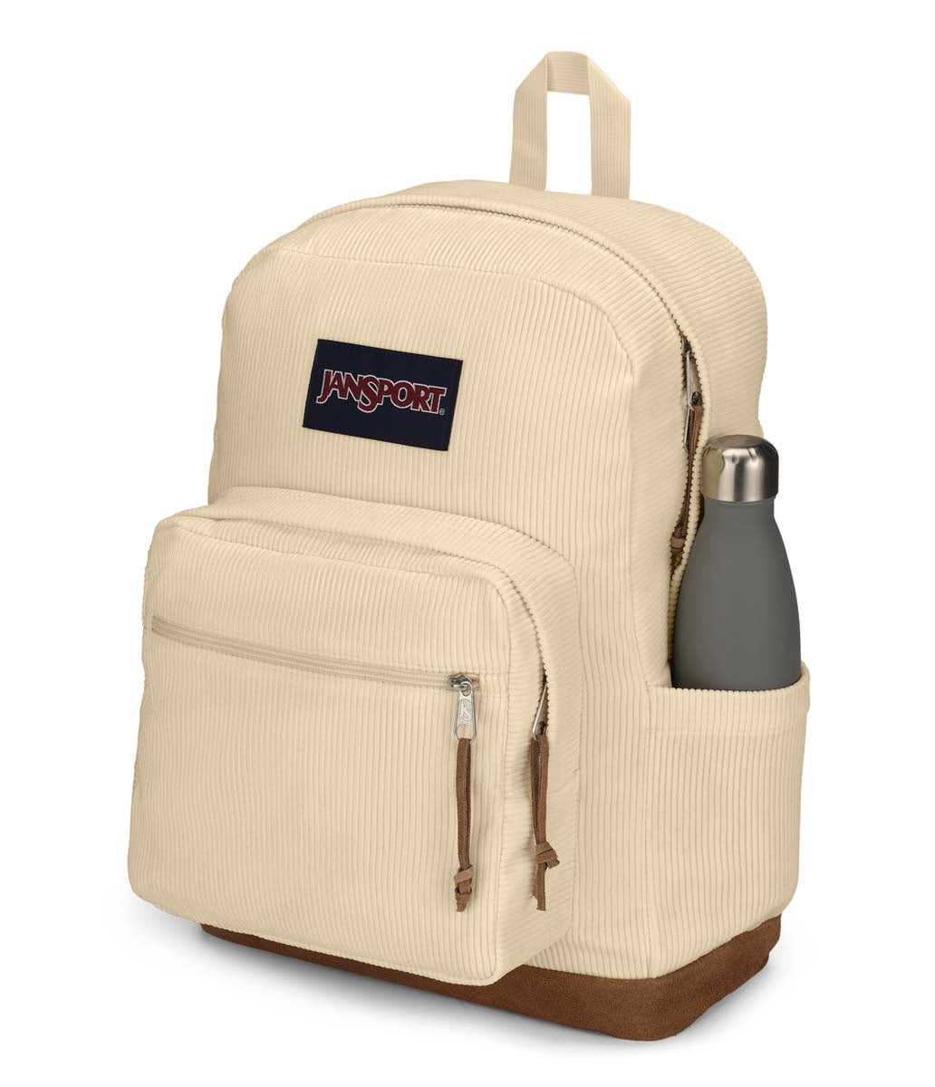JanSport Right Pack Expressions Backpack - Coconut Corduroy Fabric, Lightweight Laptop School Bag for College Students & Travel, Perfect for Campus, Commuting & Outdoor Adventures