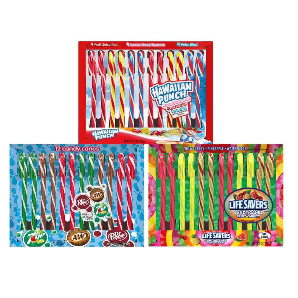 Best Candy Cane Mixed Pack - Hawaiian Punch, Lifesavers & Soda Flavors (144 Count) | Perfect for Christmas Stocking Stuffers, Holiday Parties & Office Treats