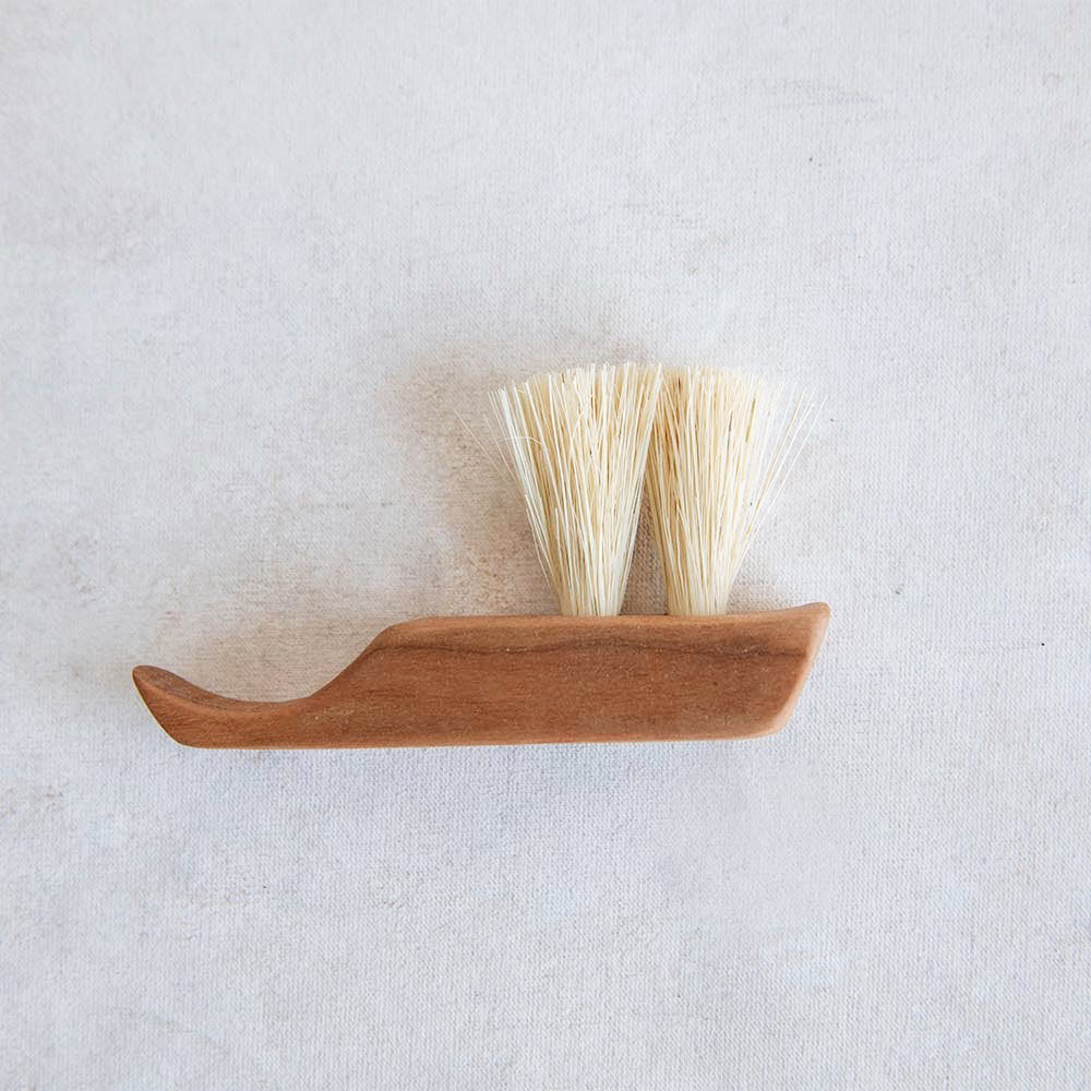 MT0959 Small Wooden Counter Brush - Natural Wood Cleaning Brush for Kitchen, Bathroom, and Countertops - Perfect for Dusting, Sweeping, and Surface Cleaning