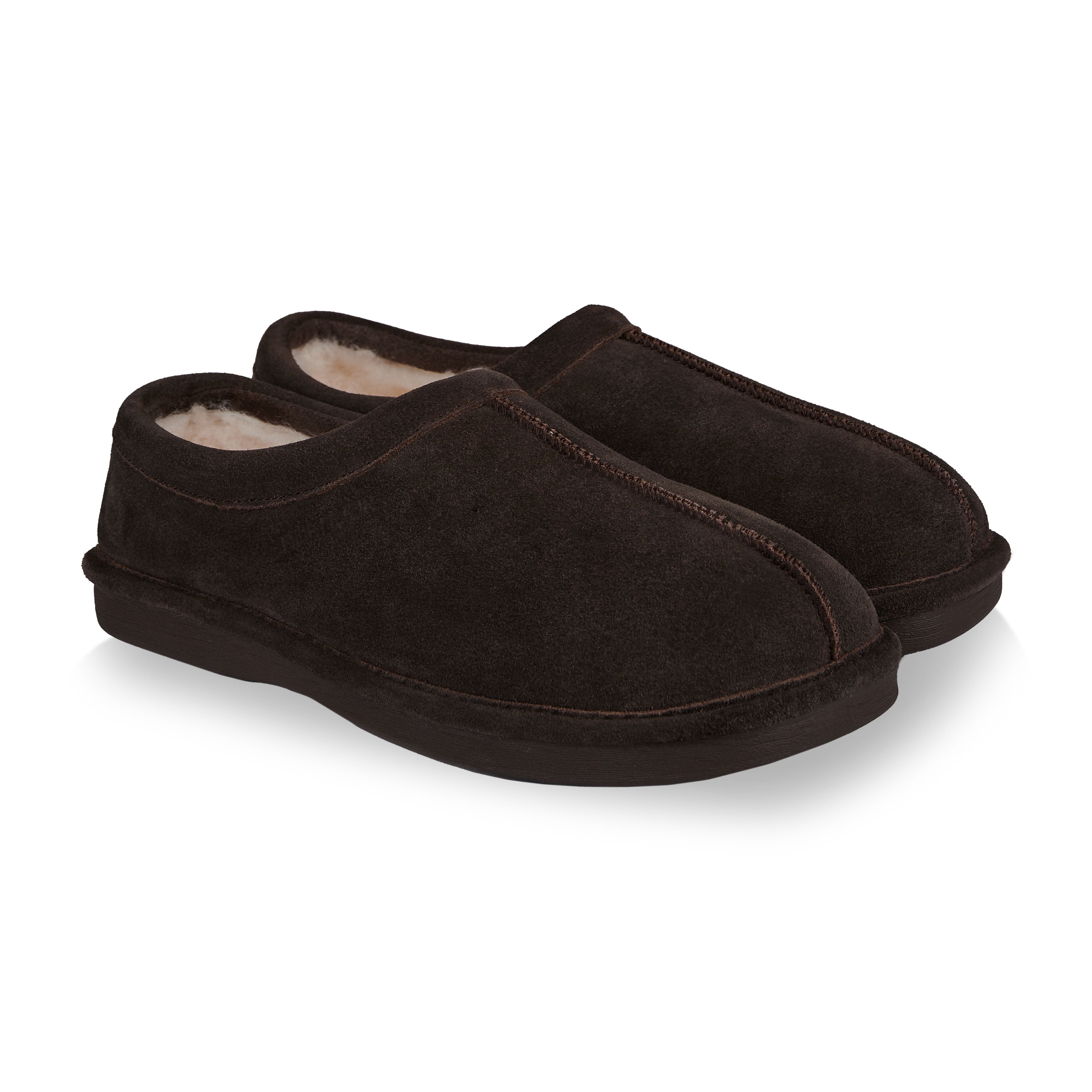 Thomas Men's Slippers - Dark Brown Comfortable House Shoes for Indoor & Outdoor Use - Cozy Home, Lounge, and Backyard Wear