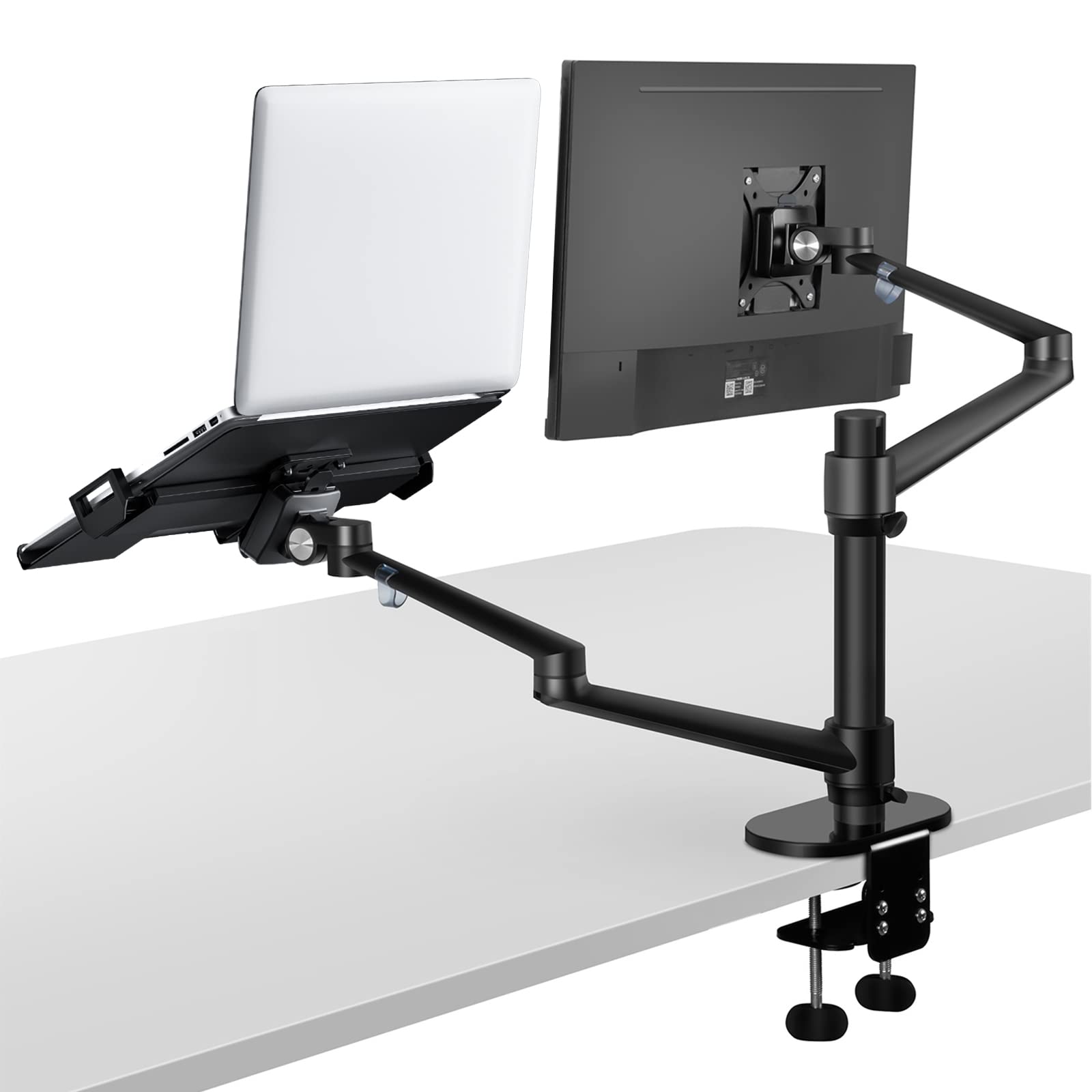 Viozon 2-in-1 Adjustable Dual Monitor Arm & Laptop Stand for 17-32