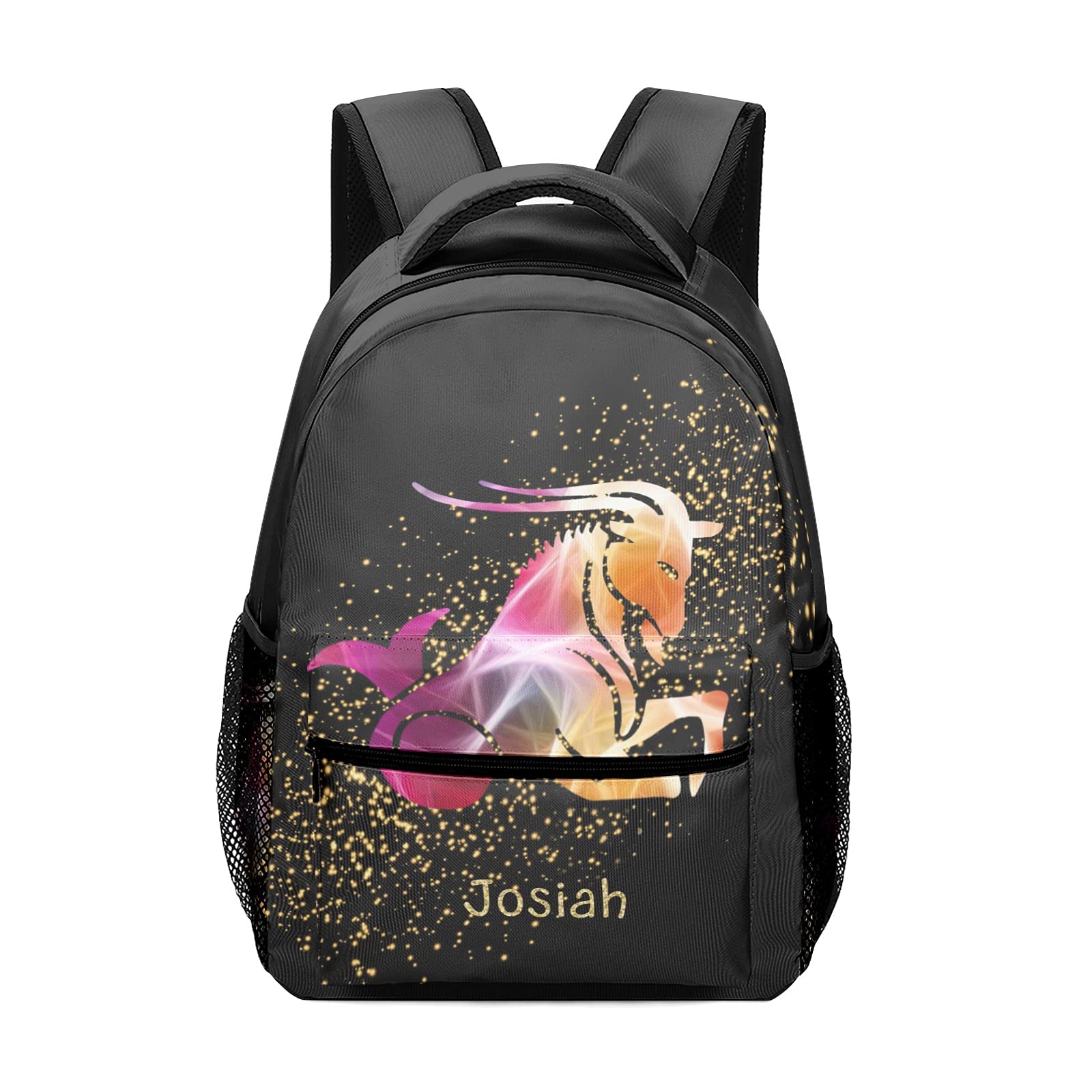 Personalized Capricorn Zodiac Art Backpack for School, Travel & Daily Use - Durable & Stylish Backpacks for Girls, Boys & Teens
