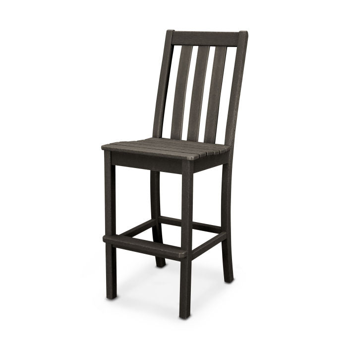 POLYWOOD Vineyard Bar Side Chair - Weather-Resistant Outdoor Dining Chair for Patio, Deck, or Poolside - Perfect for Entertaining Guests