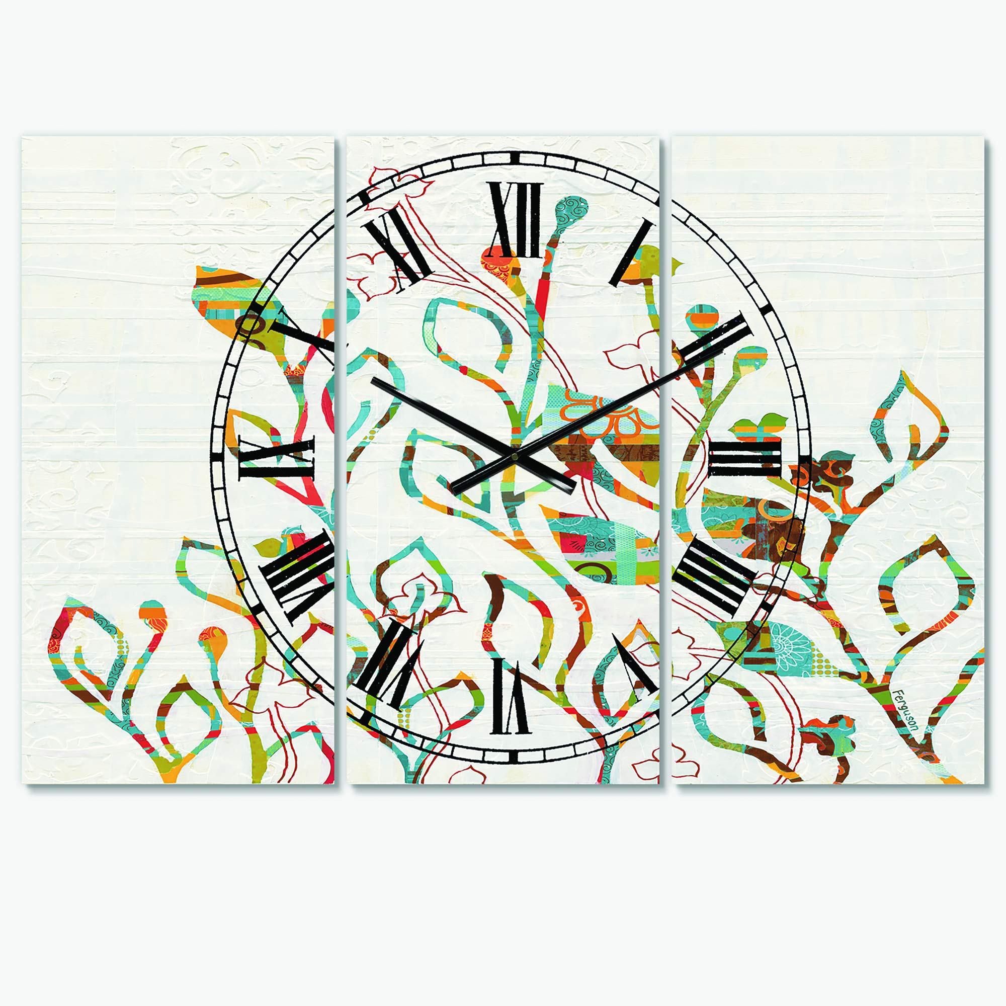 Designart Circus Animals Zebra Wall Art Round Metal Clock - Vintage Cottage Decor for Living Room, Bedroom, Office | Unique Home Decor Gift for Animal Lovers & Wall Clock Enthusiasts