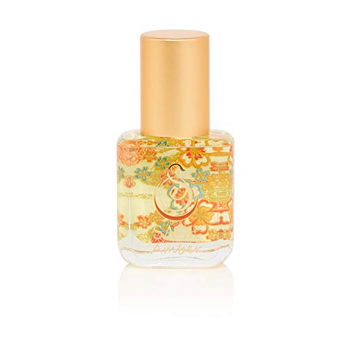 Premium Amber Roll-On Perfume Oil (1/4 Oz/7ml) - Vegan Travel Perfume with Labdanum, Tunisian Amber, Musk & Vanilla Essence - Natural Fragrance for Women & Men - Perfect for Daily Wear, Date Nights & Special Occasions