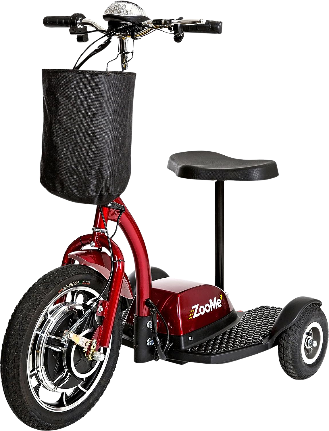 Drive Medical ZOOME3 3-Wheel Foldable Mobility Scooter - Lightweight & Portable Electric Wheelchair for Adults & Seniors - Ideal for Indoor/Outdoor Use, Shopping Malls & Travel (Red)
