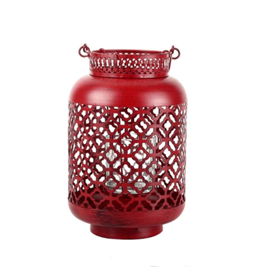 ZHIBINDIAN Wrought Iron Hollow Lantern Candlestick Holder - Elegant Desktop Candle Stand for Home Decor, Wedding Centerpiece & Aromatherapy | Perfect for Romantic Dinners, Spa Relaxation & Holiday Decorations