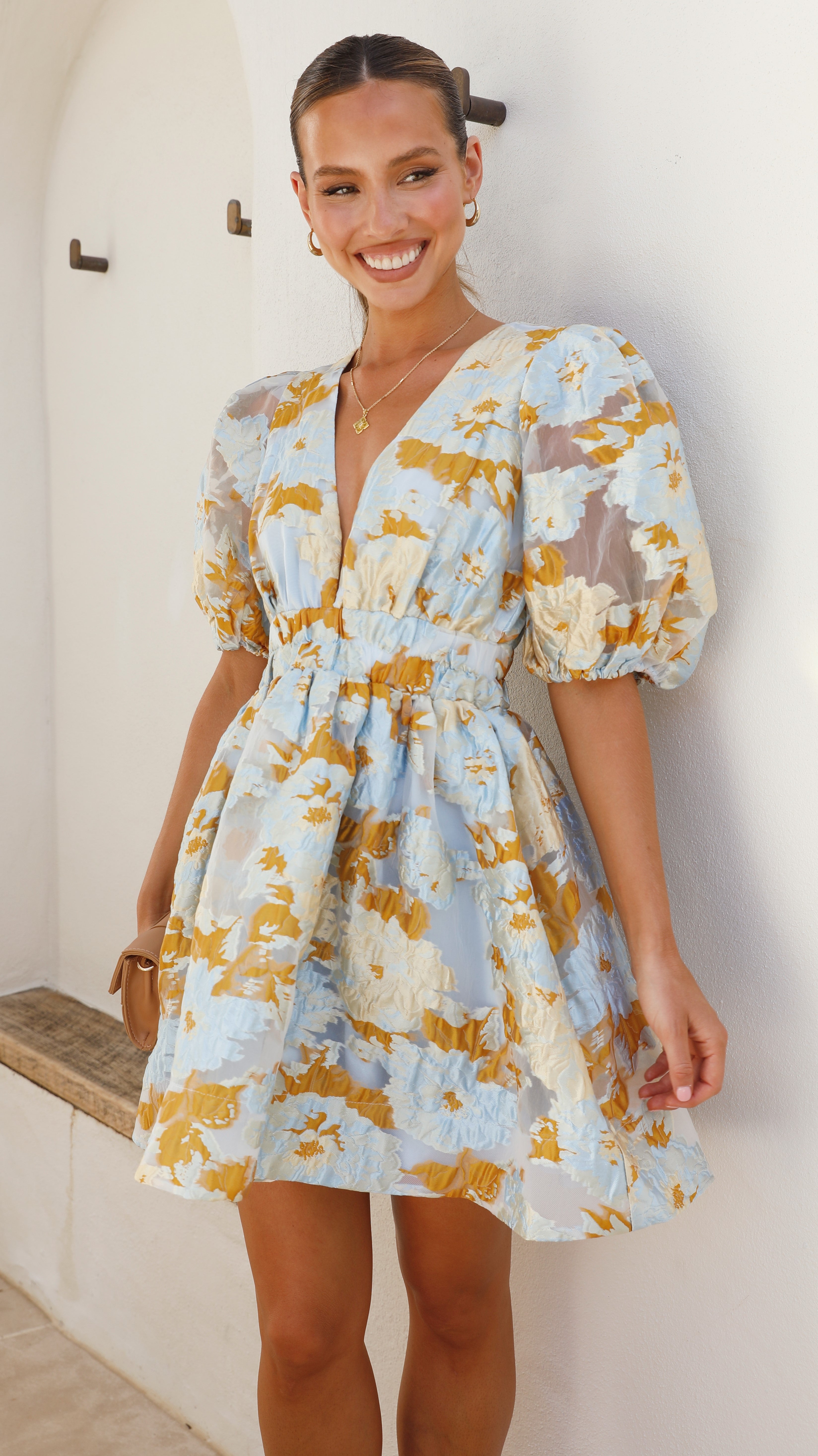 Abel Mini Dress in Blue - Stylish & Comfortable Summer Dress for Women | Perfect for Parties, Dates & Casual Outings
