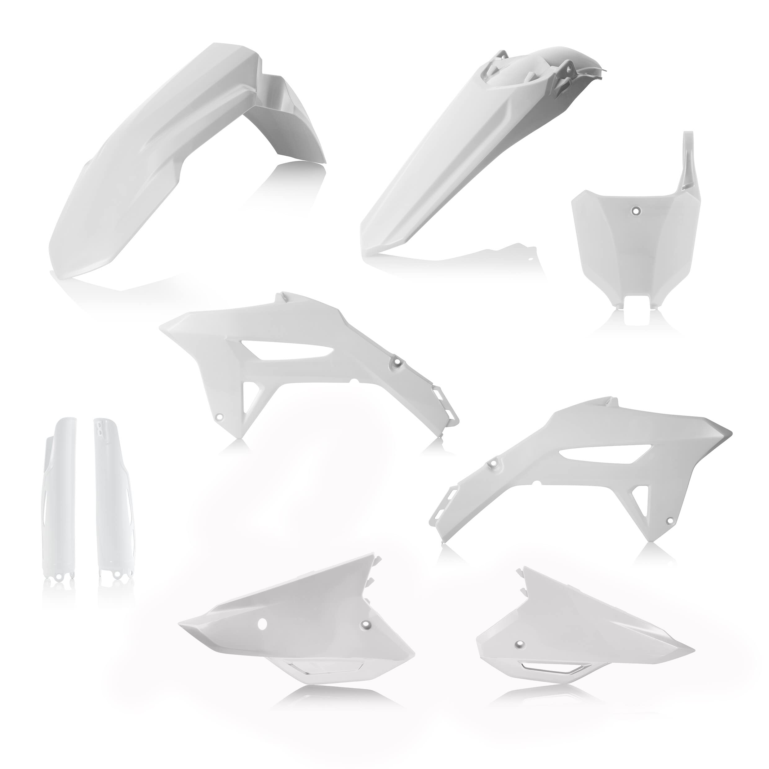 Acerbis Full Plastic Kit for Honda CRF250R CRF450R - White (2858920002) | Durable Replacement Body Panels for Off-Road Motorcycles | Perfect for Trail Riding & Motocross Racing