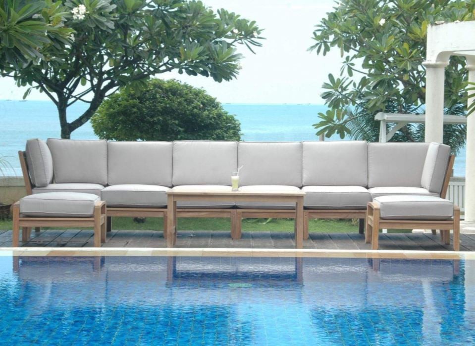 Anderson Teak Natsepa 9-Piece Modular Outdoor Sectional Set B (Set 140) - Perfect for Patio, Garden, Poolside & Backyard Relaxation