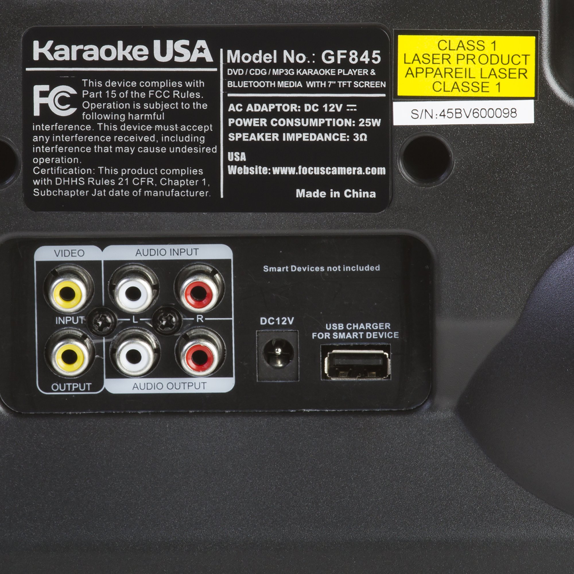 Karaoke USA GF845 Complete Karaoke System with 2 Wireless Microphones, Remote Control & 7