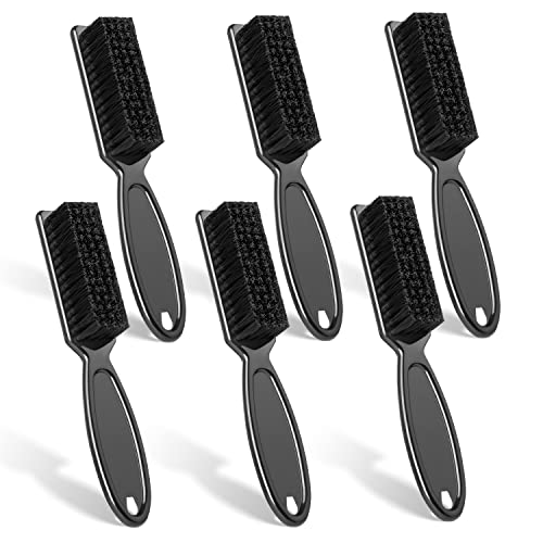 BEATURE 6-Piece Barber Blade Cleaning Brush Set - Professional Clipper & Trimmer Cleaning Brushes for Men - Durable Nylon Hair Styling Tools (Black) - Perfect for Salon, Home Grooming & Barber Shop Maintenance