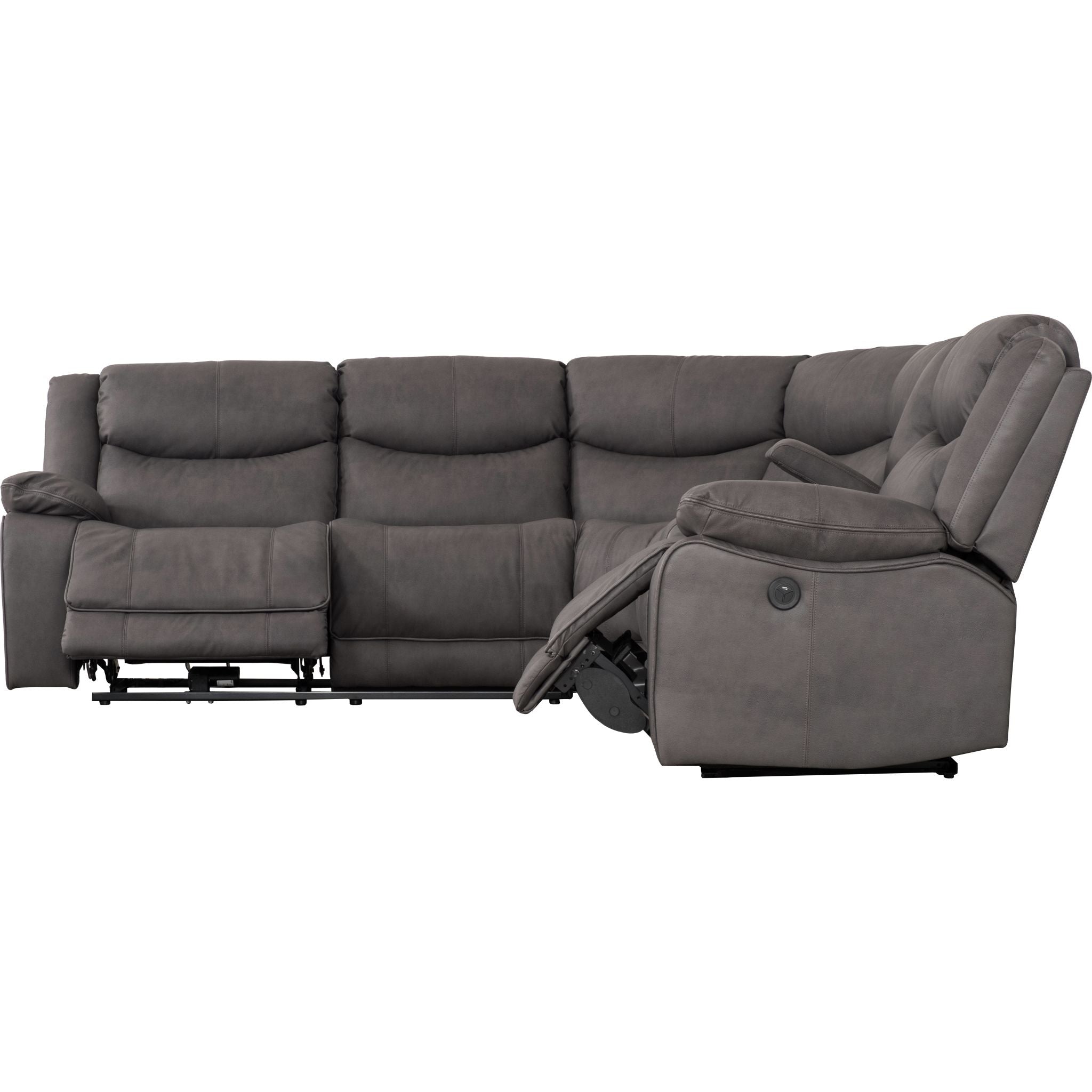 Adeja 3-Piece Power Reclining Sectional Sofa Set with USB Chargers - Modern L-Shaped Living Room Furniture for Home Theater & Family Gatherings