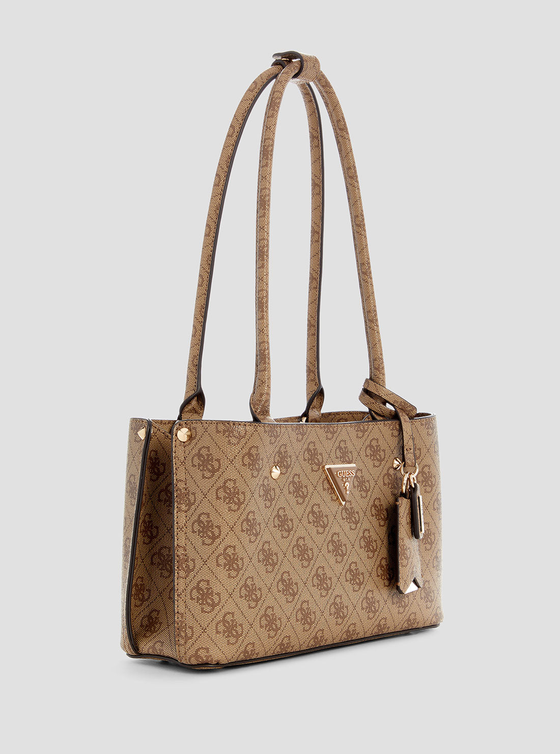 Brown Leather Meridian Satchel Bag with Logo - Stylish Crossbody Purse for Women, Perfect for Work, Travel & Everyday Use