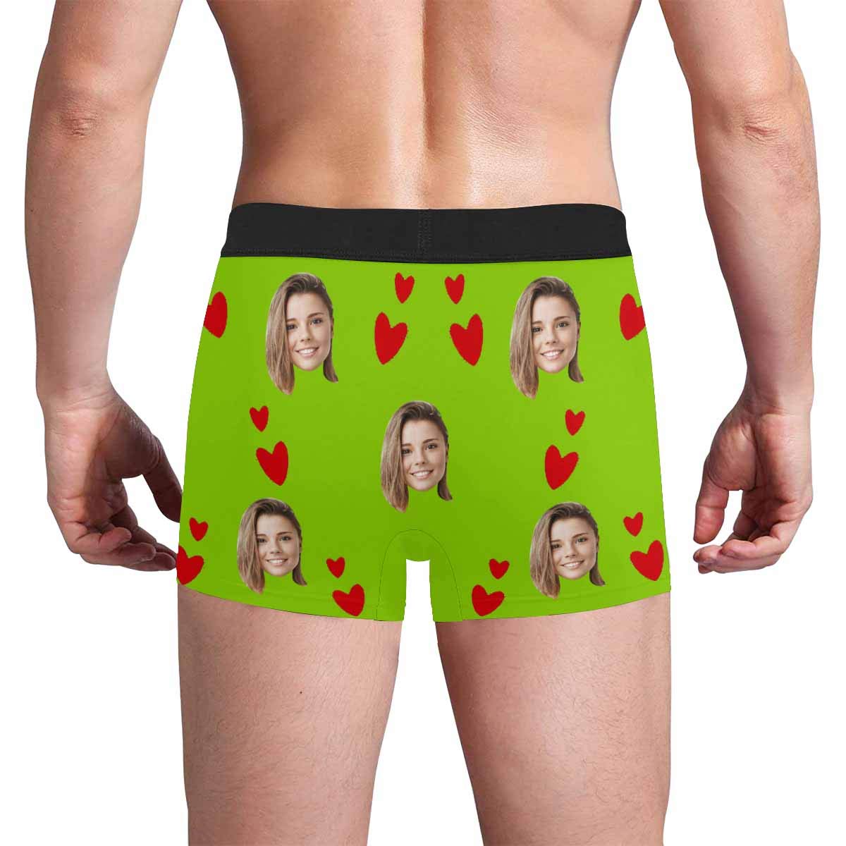 Custom Face Boxers for Men - Personalized Underwear with Girlfriend or Wife Photo - Unique Gift for Anniversaries & Special Occasions - Perfect for Romantic Surprises & Couple Gifts