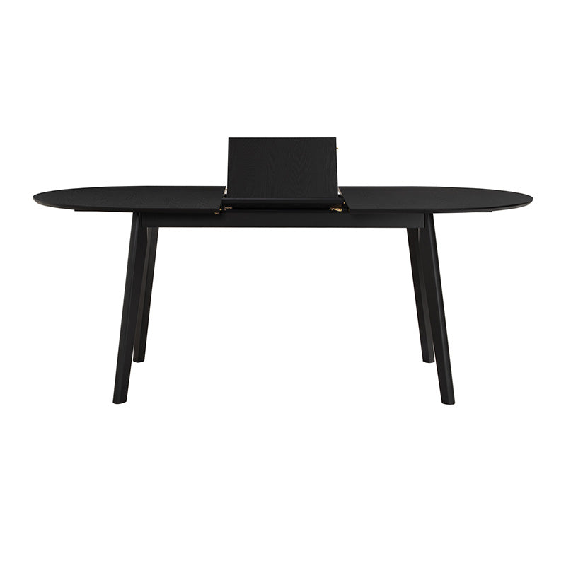 Extendable Dining Table 150-195cm - Black | Werner Expandable Kitchen Table for Small Spaces | Perfect for Family Dinners & Entertaining Guests