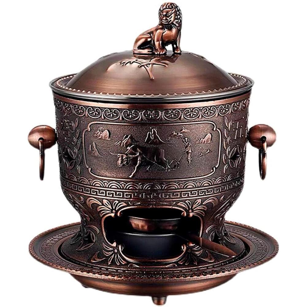 Premium Stainless Steel Personal Hot Pot Set - 1 Person Mini Fondue Pot for Outdoor Camping, Chocolate Melting & Cheese Fondue | Perfect for Picnics, Parties & Romantic Dinners
