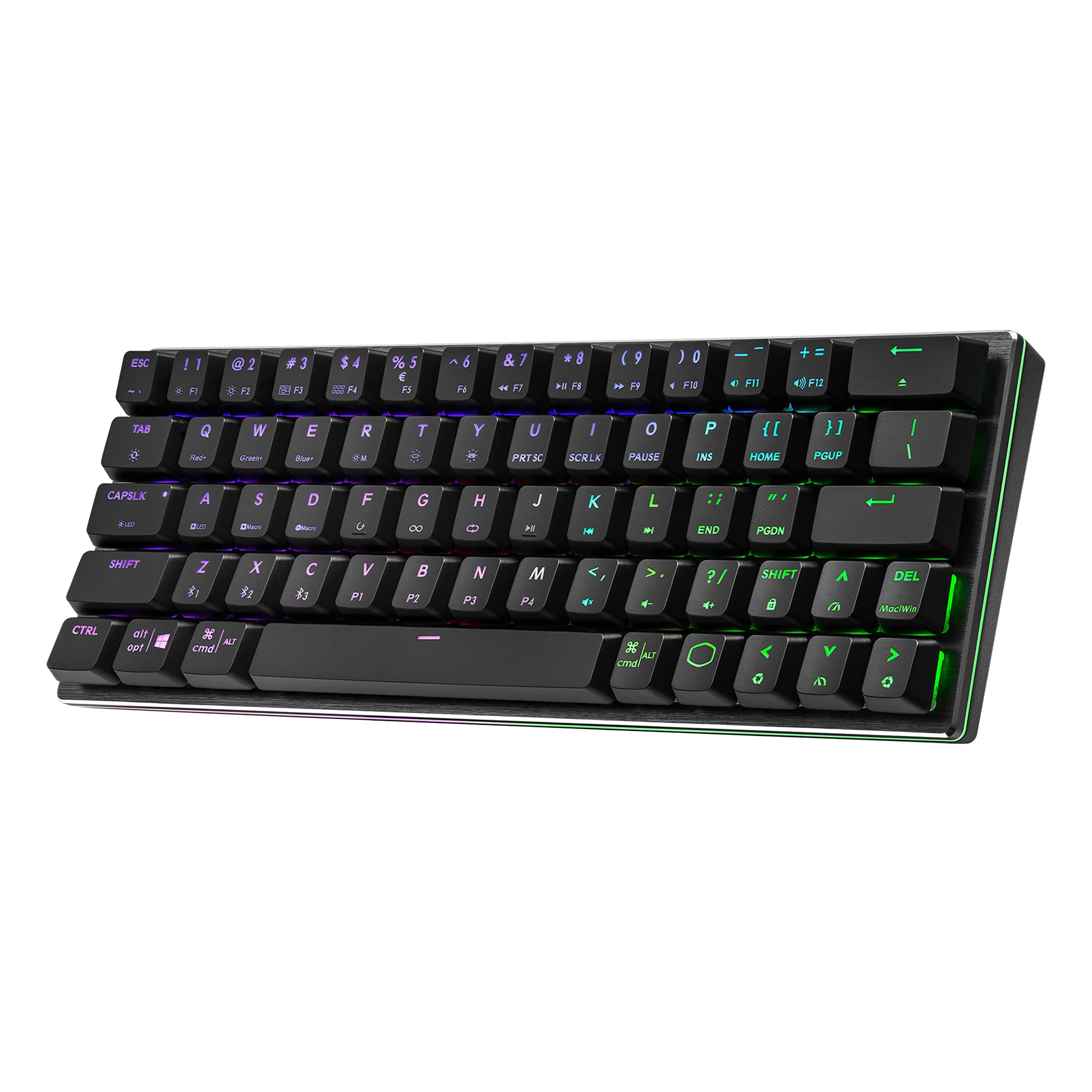 Cooler Master SK622 60% Wireless Bluetooth Mechanical Gaming Keyboard - Low Profile, Linear Red Switches, RGB Backlit, Ergonomic Design for Mac & Windows (Space Gray, QWERTY) | Perfect for Office Work, Gaming & Travel
