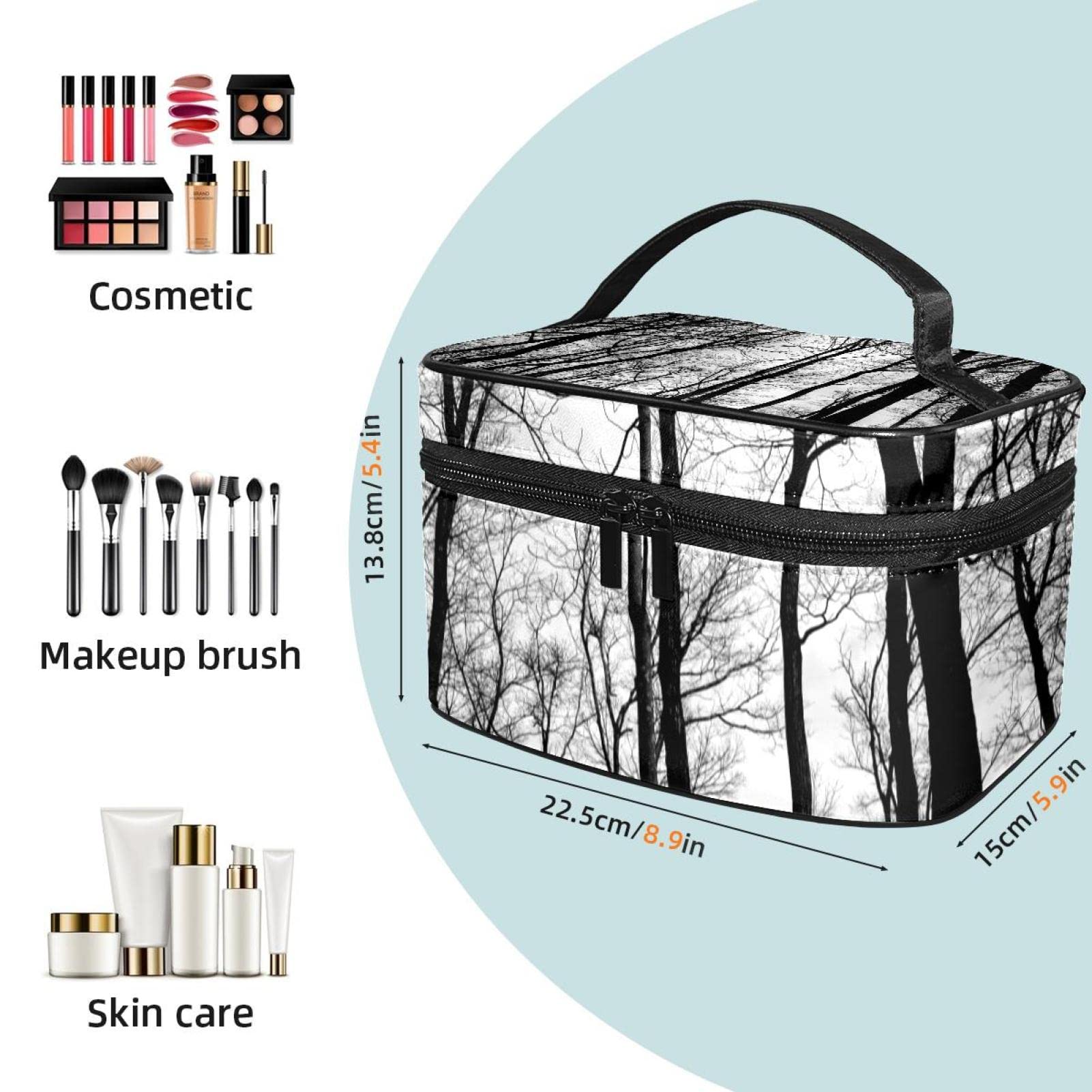 Portable Travel Makeup Organizer Bag for Women - Cosmetic Case with Multiple Compartments for Toiletries & Beauty Essentials | Perfect for Vacation, Gym, and Daily Use