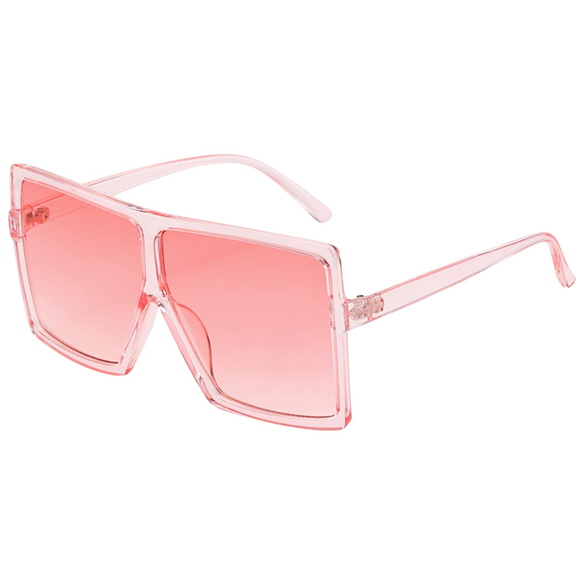 Dollger Square Oversized Sunglasses for Women & Men - Retro 70s Flat Top Shades - UV Protection Fashion Sunglasses - Perfect for Beach, Driving, and Outdoor Activities