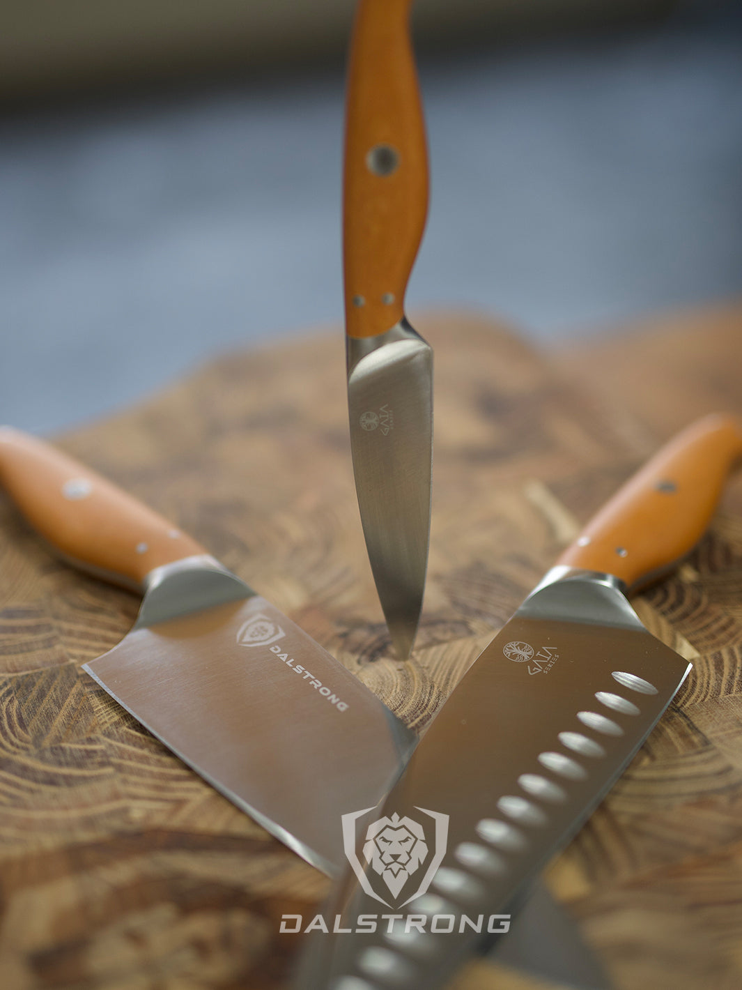 Premium 3-Piece Knife Set - Chef, Santoku & Paring Knives | High-Performance Kitchen Cutlery | Eco-Friendly & Sustainable Materials | Dalstrong Gaia Series | Perfect for Home Chefs & Professional Cooking