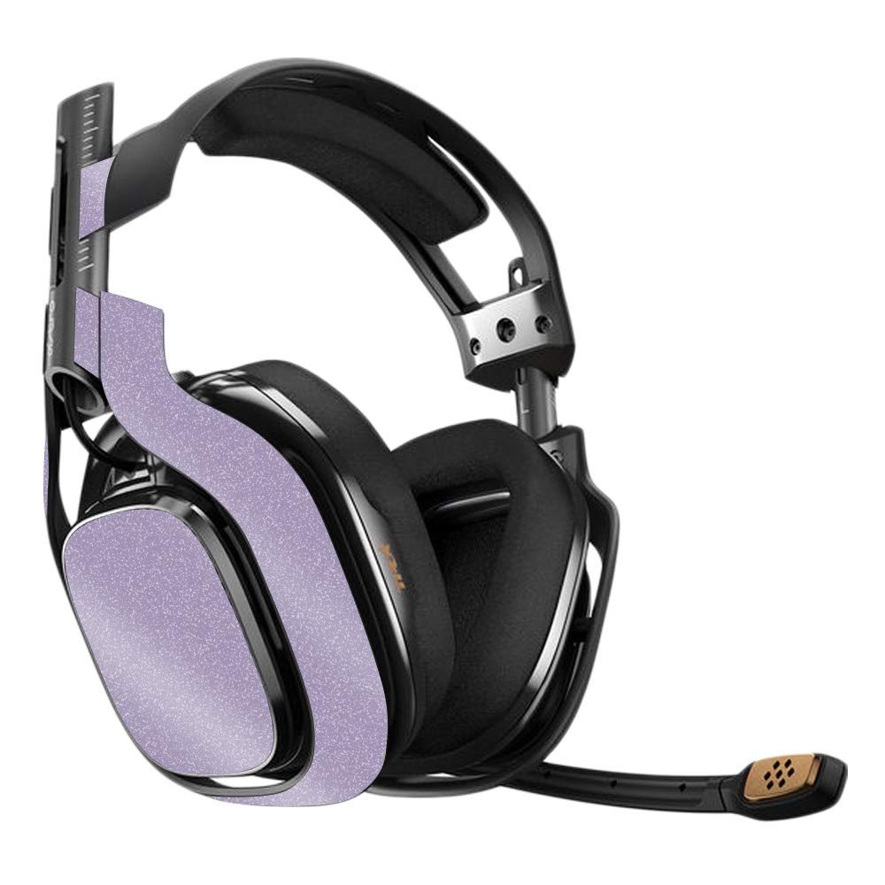 MightySkins Glossy Glitter Skin Cover for Astro A40 Gaming Headset - Lavender Purple | Protective Vinyl Decal Wrap with Durable High-Gloss Finish | Easy to Apply & Remove | Made in USA | Perfect for Gamers & Streamers to Customize Headset Style
