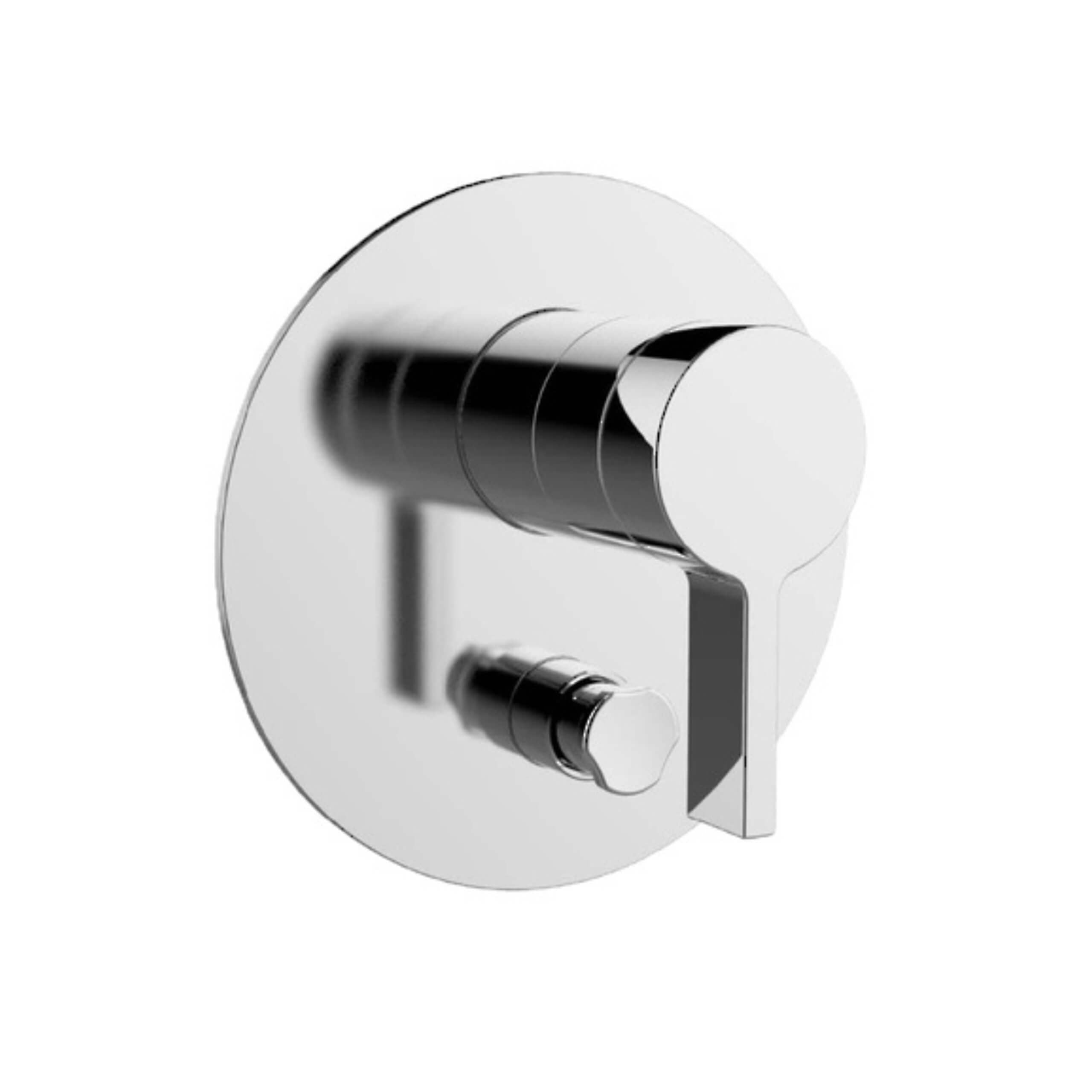 Brushed Nickel Shower Diverter Trim Kit with Thin Lever Handle - Perfect for Modern Bathroom & Spa Renovations