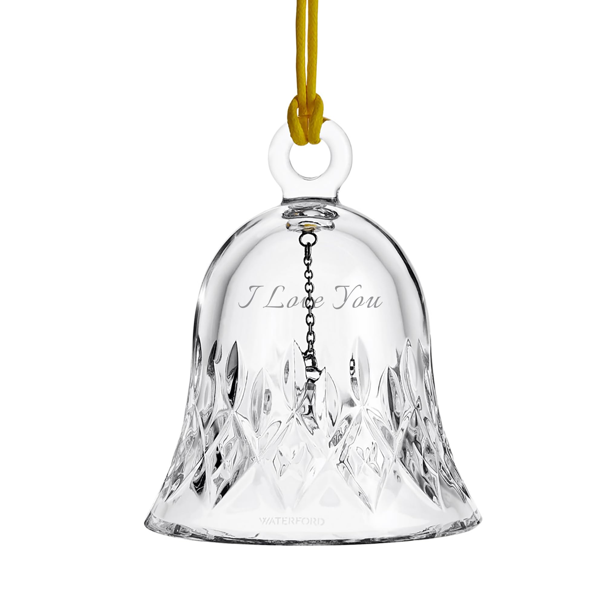 Waterford Personalized 2024 Edition Lismore Crystal Bell Ornament - Custom Engraved Christmas Tree Decoration for Holiday Gifts & Festive Home Decor | Perfect for Xmas Stocking Stuffers, Office Party Favors & Family Keepsakes