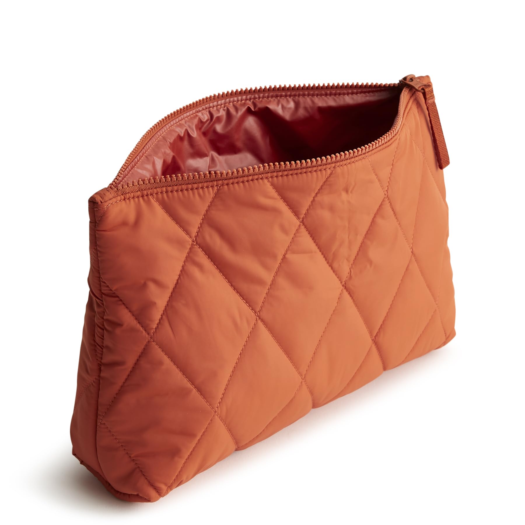 Vera Bradley Featherweight Large Pouch in Potter's Clay - Lightweight Travel Organizer for Makeup, Toiletries & Accessories | Perfect for Gym, Office & Weekend Getaways