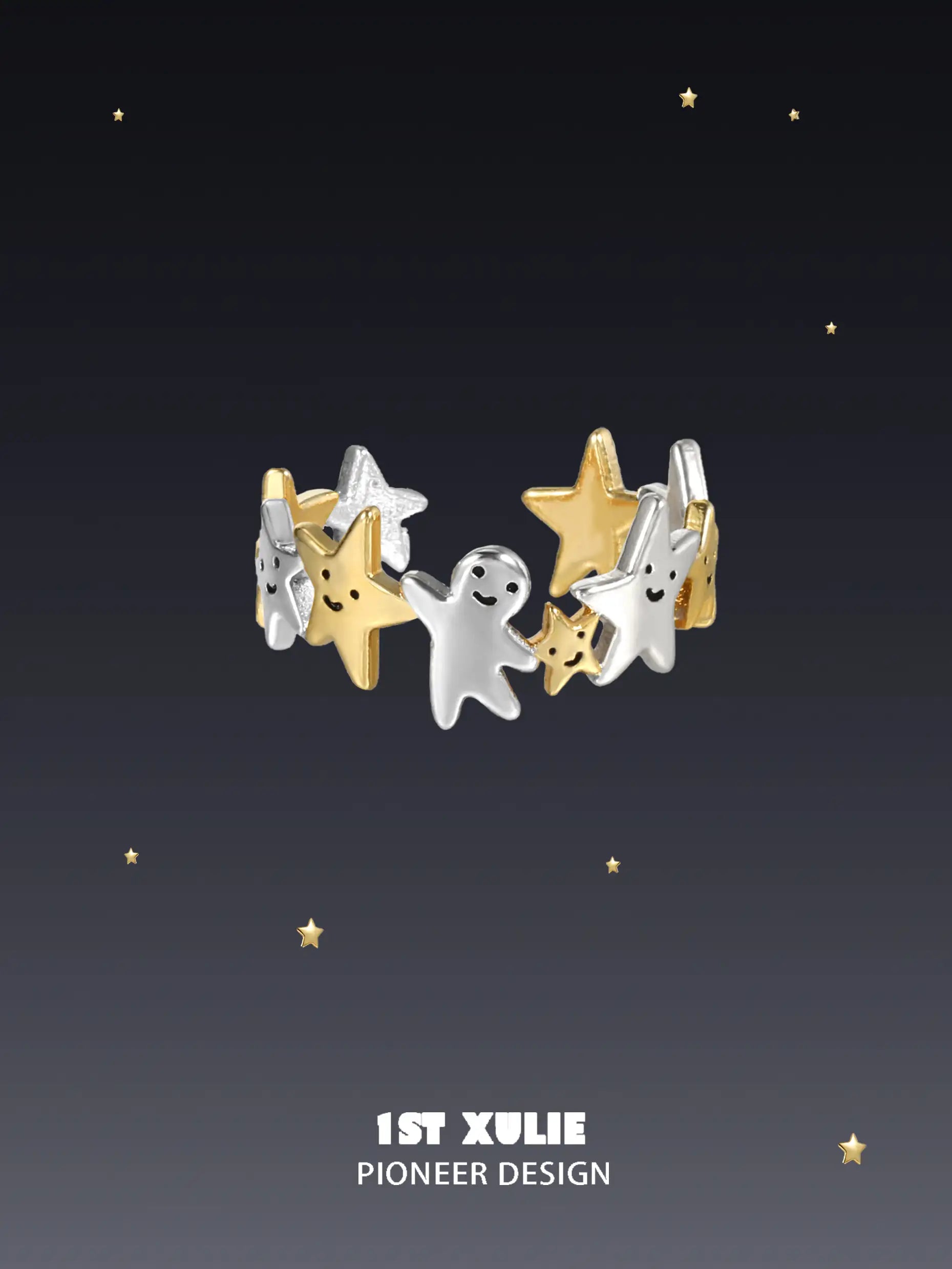 Wishtar S925 Sterling Silver Star Ring for Women - Elegant & Dainty Zodiac Jewelry - Perfect for Gifts, Birthdays, and Everyday Wear
