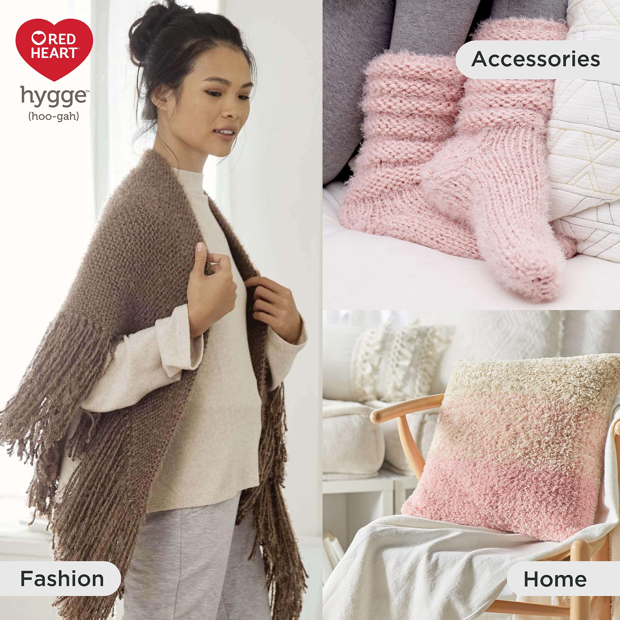 Red Heart Hygge Yarn - Soft & Cozy Knitting & Crochet Yarn for Sweaters, Blankets & Scarves | Perfect for DIY Crafts & Winter Projects