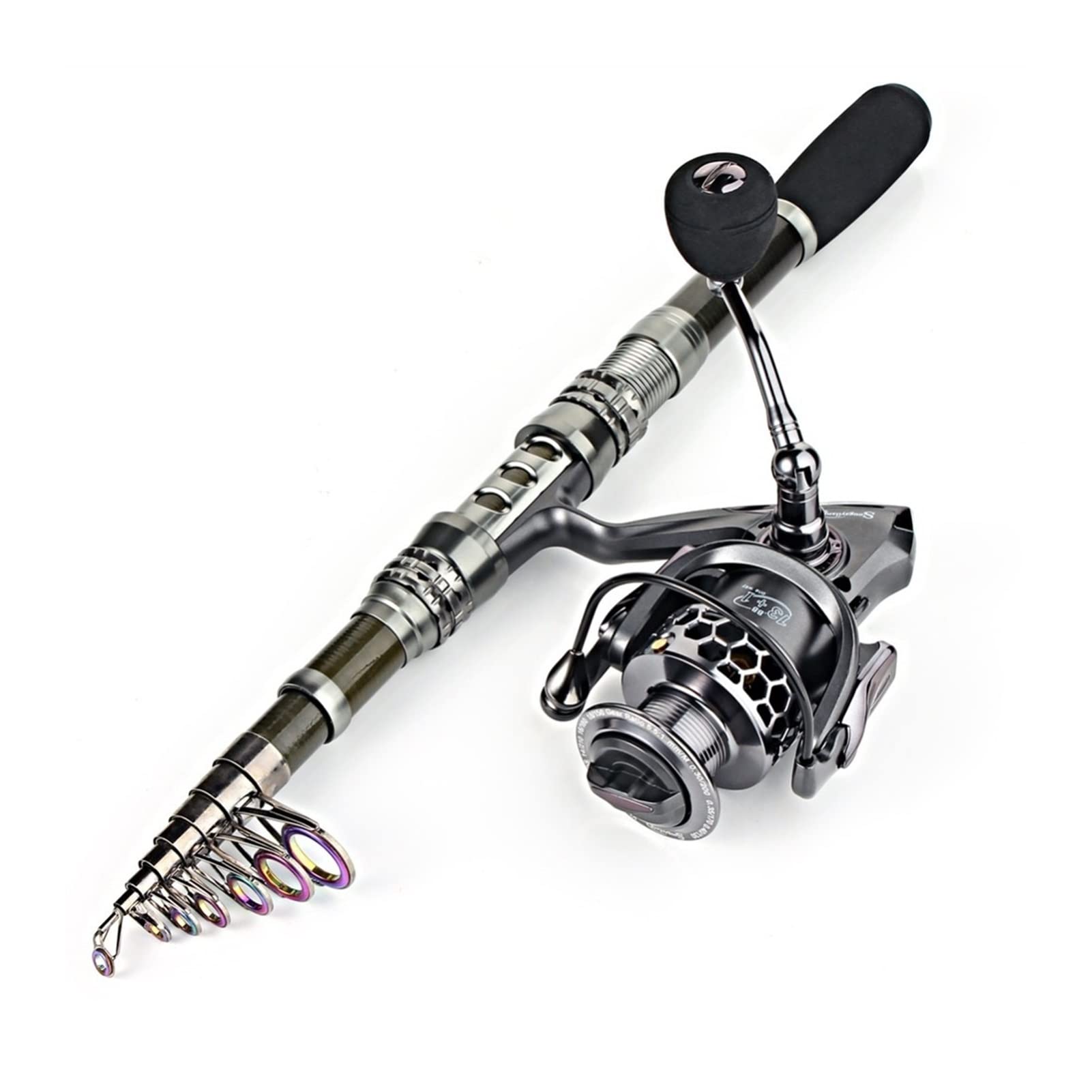 Premium Telescopic Fishing Rod Kit 1.8-3.3m with 13+1BB Spinning Reel - Portable Carp Fishing Combo for Saltwater & Freshwater (2.1m Length, 1000 Size) - Ideal for Travel, Camping & Outdoor Fishing Adventures