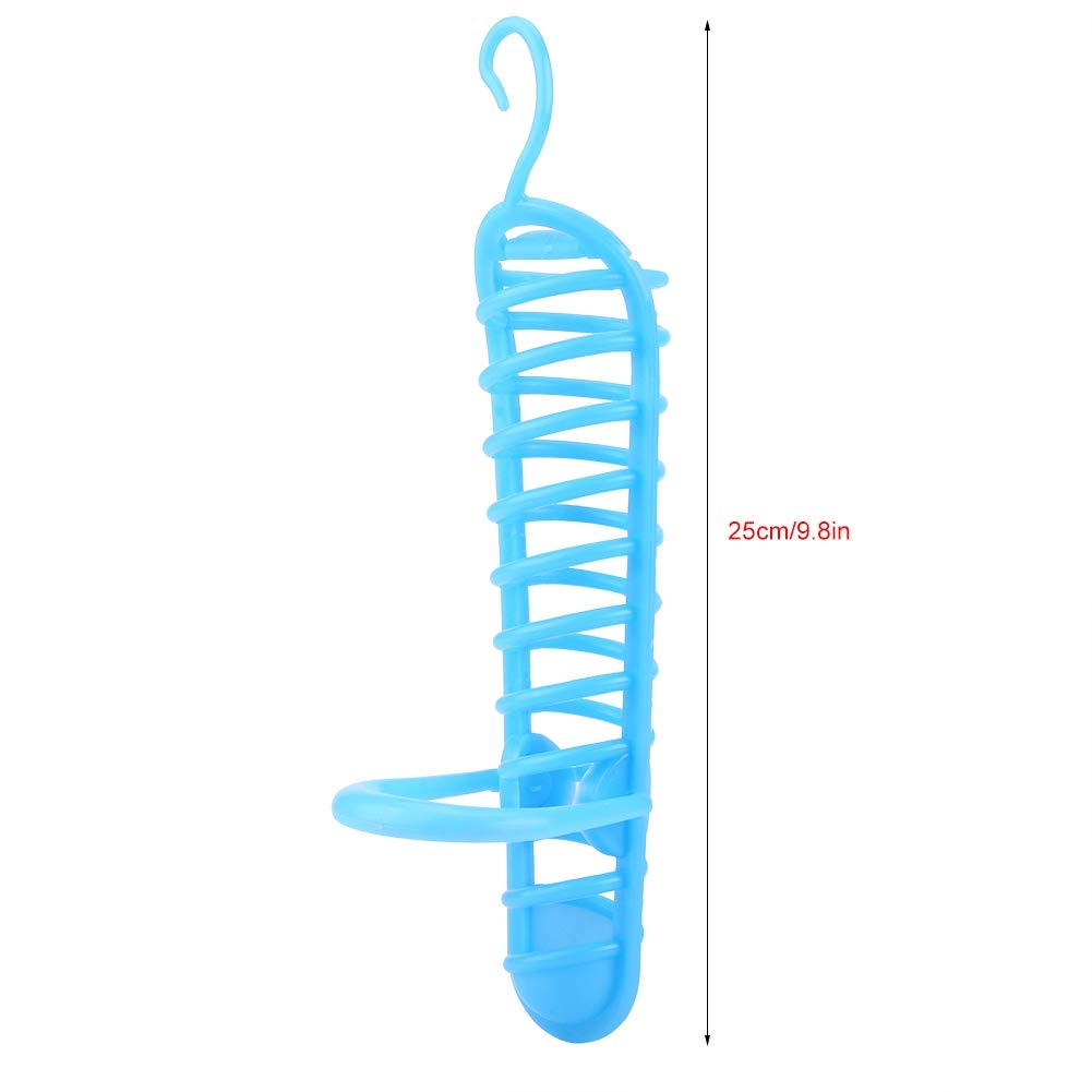 Blue Parrot Feeder Basket - Hanging Millet Holder for Birds, Food & Fruit Feeding Perch Stand - Durable Hollow Basket for Vegetables & Seeds - Perfect for Parrots, Cockatiels & Small Birds (Cage Accessory)