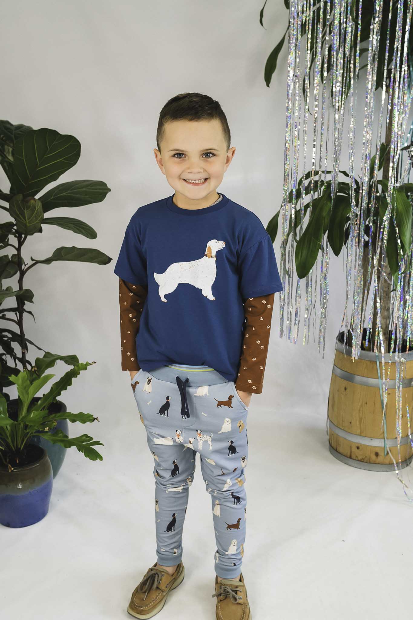 Stylish Dog Print Jogger Pants for Toddler Boys - Soft & Comfortable Playtime Outfit for Active Kids