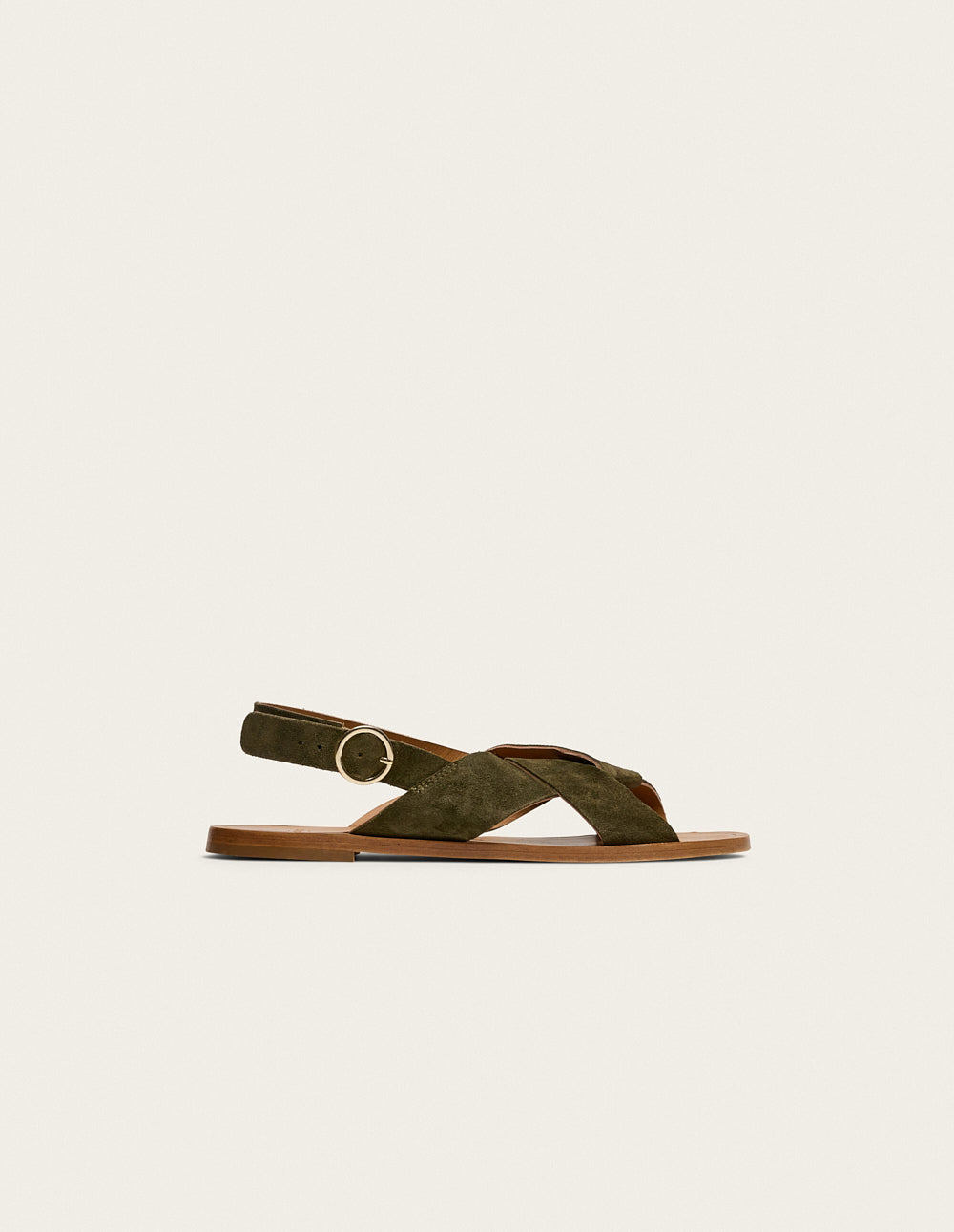 Paloma Suede Sandals - Comfortable Kaki Sandals for Women | Perfect for Summer, Beach, and Casual Outings