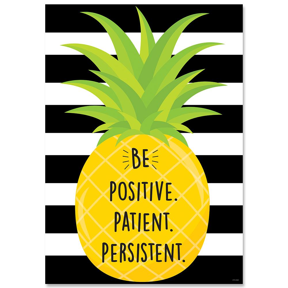 Be Positive. Patient. Persistent. Motivational Poster - Inspirational Wall Art for Office, Classroom & Home Decor