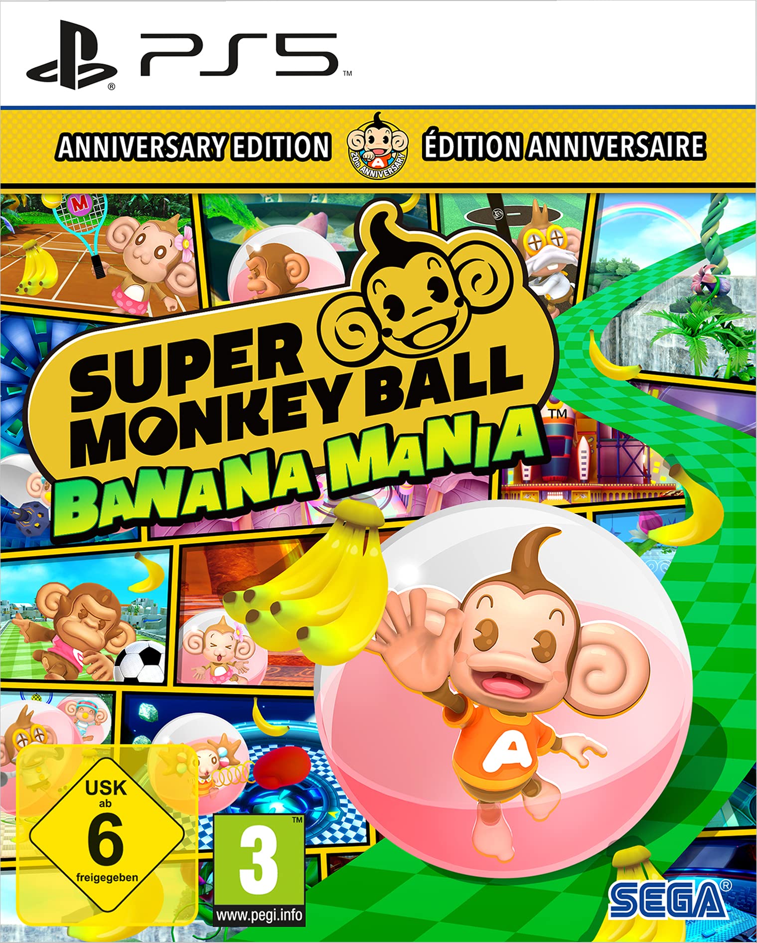 Super Monkey Ball Banana Mania Launch Edition for PS5 - Fun Arcade-Style Adventure Game for Kids & Adults - Perfect for Family Game Nights & Party Entertainment