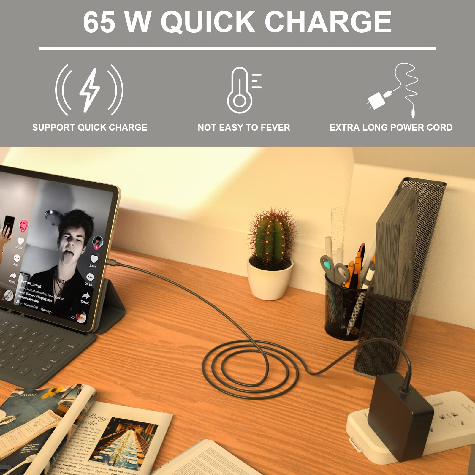 JBL Xtreme 3 Replacement USB-C Charger | Fast Charging Power Supply Cord | Compatible with JBL Xtreme 3 Wireless Speaker | Perfect for Home, Travel & Outdoor Adventures