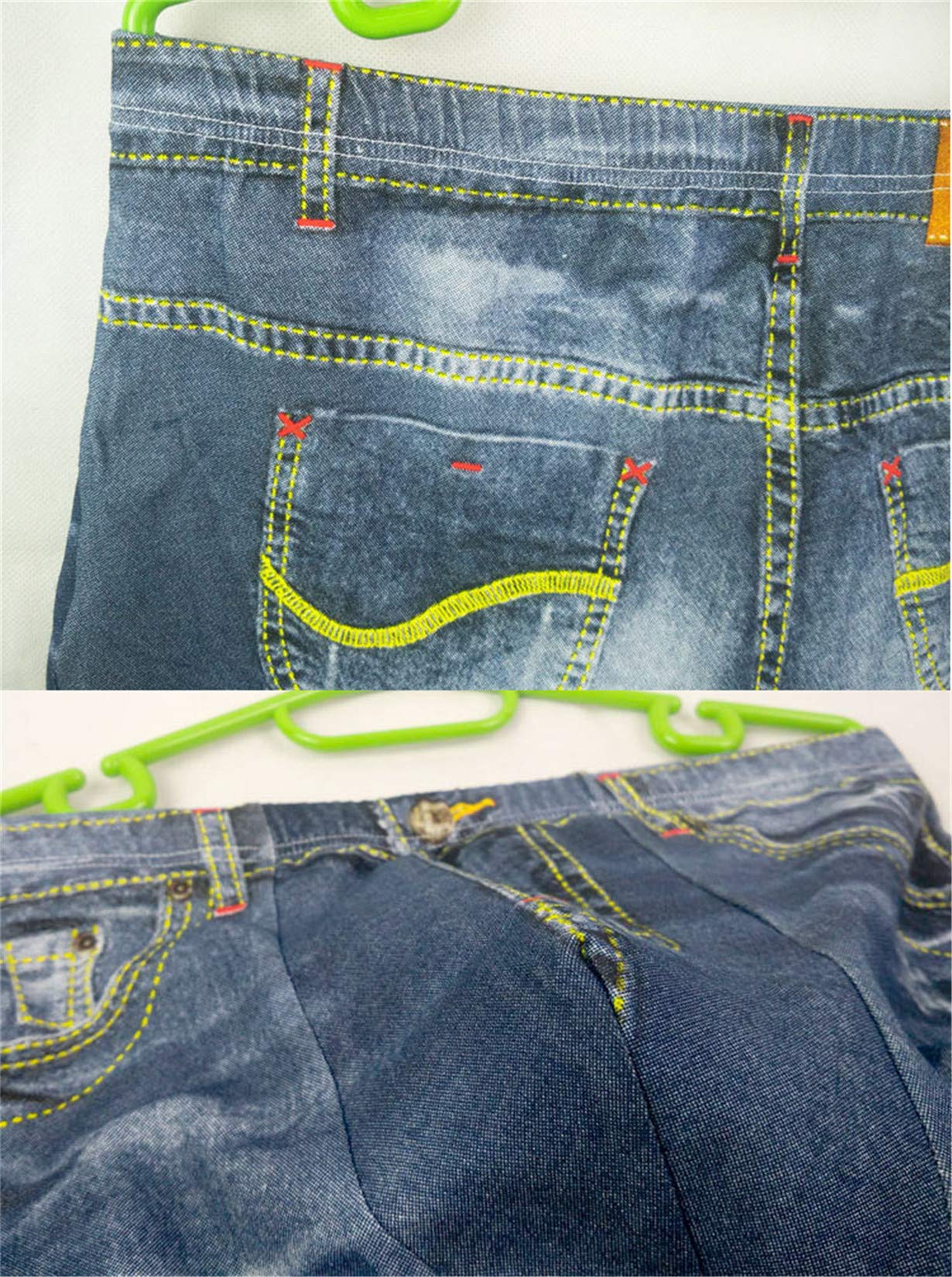 Andongnywell Men's 3D Cowboy Printed Cotton Boxer Briefs - Breathable Fake Jean Underwear for Casual Wear & Everyday Comfort