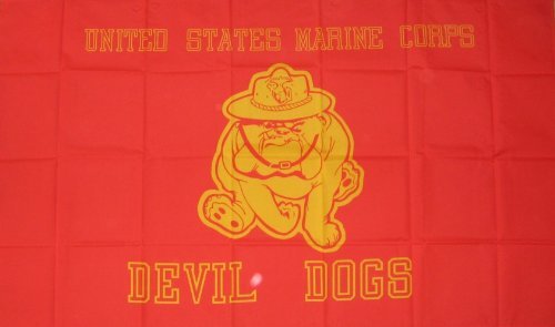 USA US Marines Devil Dogs Flag - Patriotic Military Banner for Home, Office & Outdoor Decor - Perfect for Veterans Day, Memorial Day & Marine Corps Events
