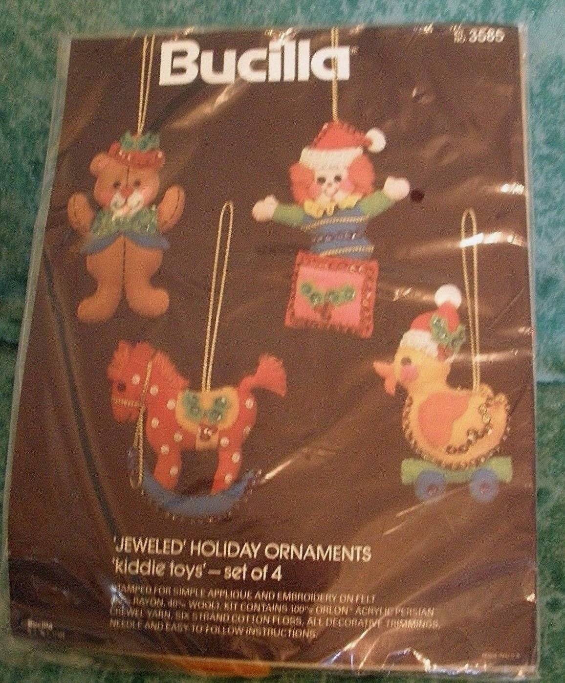 Bucilla Kiddie Toys DIY Jeweled Christmas Ornament Craft Kit - Holiday Decorations for Kids, Tree Ornaments, Festive Party Crafts & Seasonal Home Decor