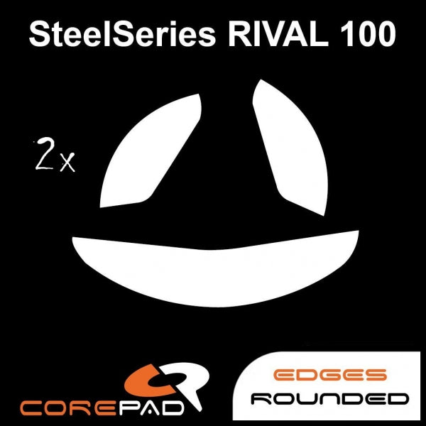 Corepad Skatez Mouse Feet for Steelseries Rival 100 & 110 - Smooth Gliding Replacement Skates for Gaming Mice - Perfect for FPS, MOBA, and Esports Gaming