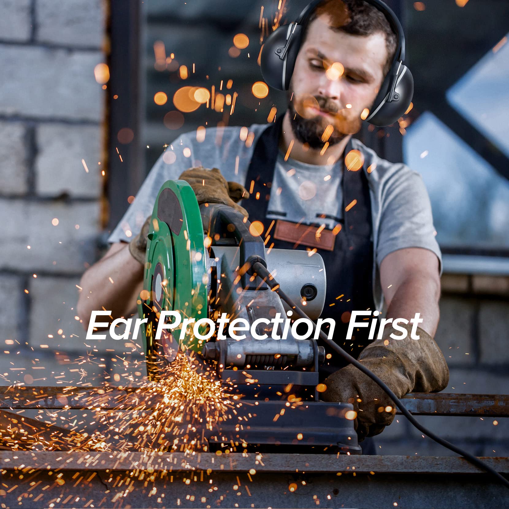 SNR35dB Noise Cancelling Ear Muffs for Shooting, Construction & Sleeping - High Fidelity Hearing Protection with 35dB Noise Reduction - Comfortable Safety Earmuffs for Autism, Mowing & Loud Environments - Includes Convenient Storage Bag - Perfect for Work, Home & Outdoor Activities